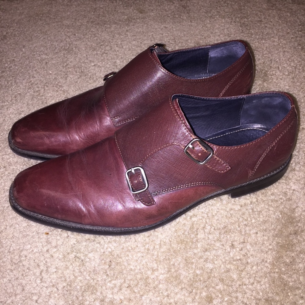 GORDON RUSH Cap-Toe Men Double Monk Strap Sz 11